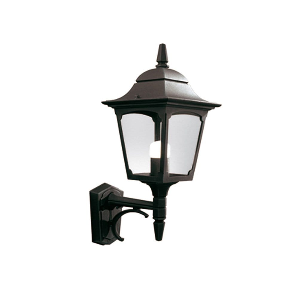 Elstead Chapel Single Up Wall Lantern - Black