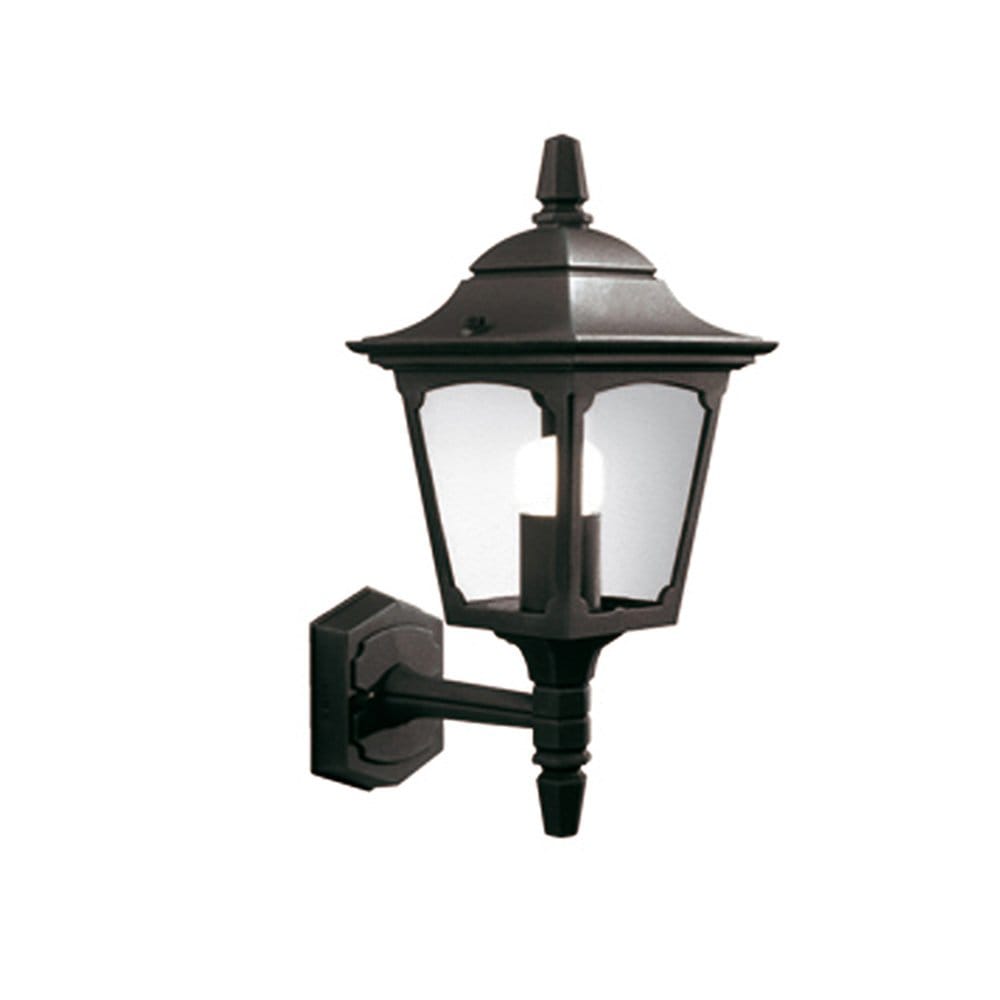 Elstead Chapel Mini Single Up Wall Lantern - Black