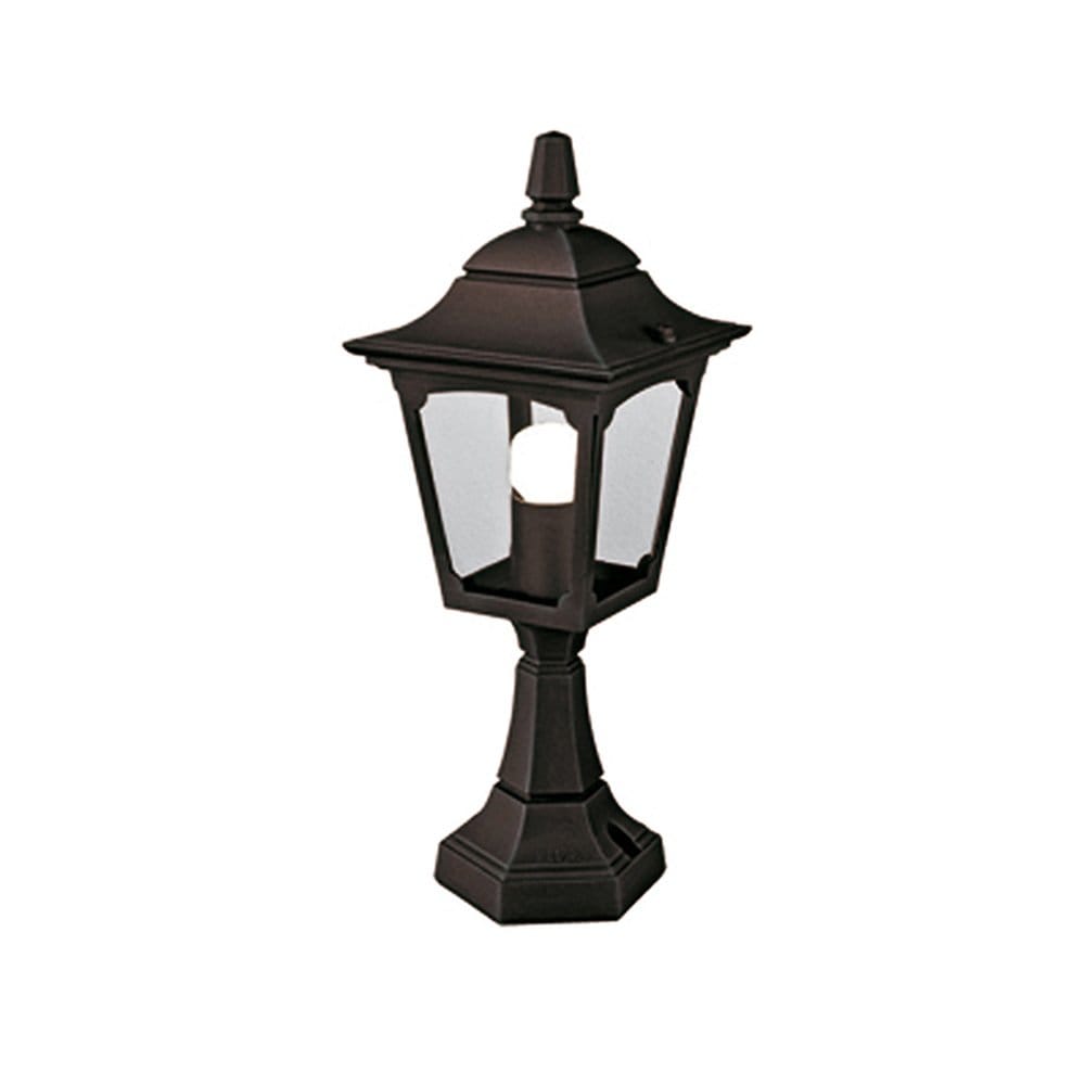 Elstead Chapel Mini Single Pedestal Lantern - Black