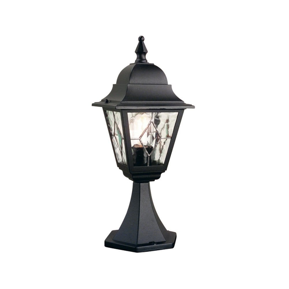 Elstead Norfolk Single Pedestal Lantern - Black