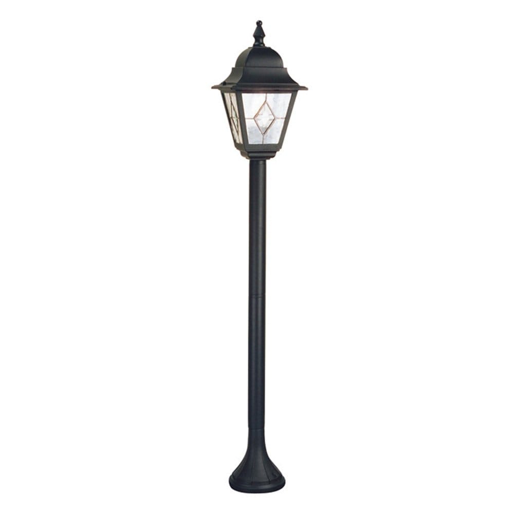 Elstead Norfolk Single Pillar Lantern - Black