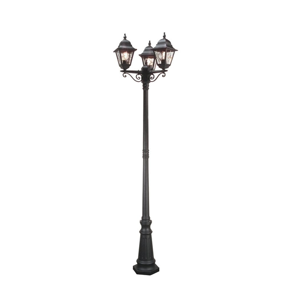 Elstead Norfolk 3 Light Lamp Post - Black