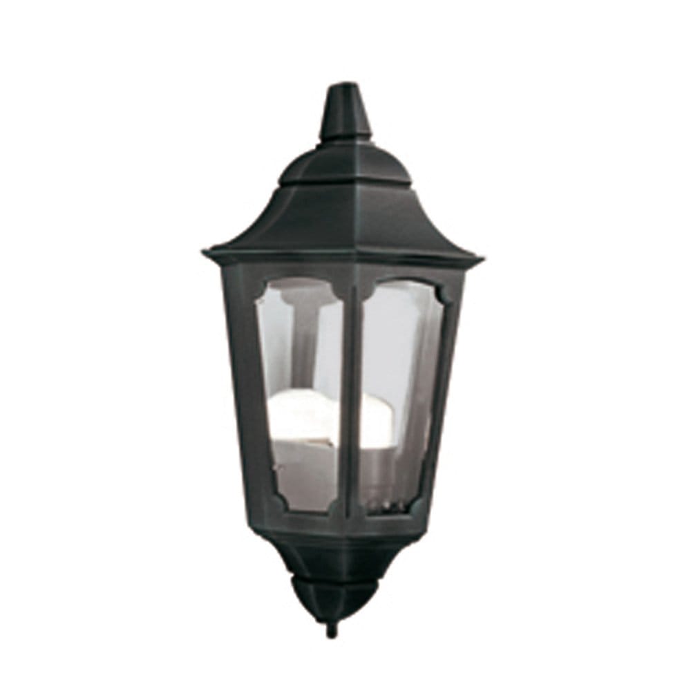 Elstead Parish Single Half Lantern - Black