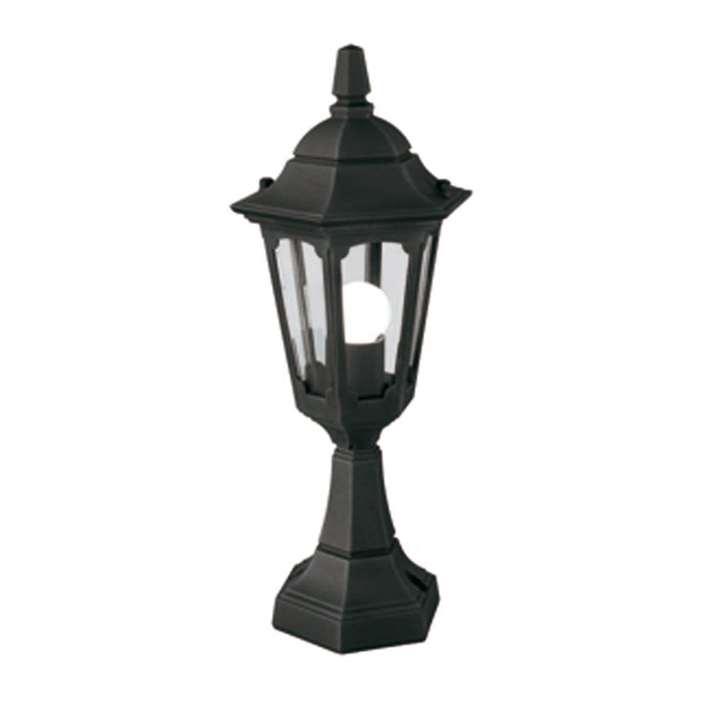 Elstead Parish Mini Single Pedestal Lantern - Black