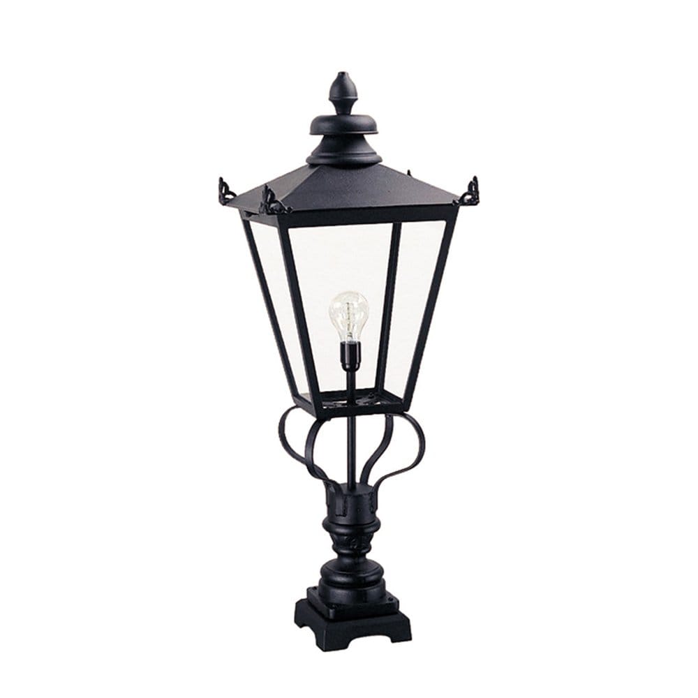 Elstead Wilmslow Single Pedestal Lantern - Black