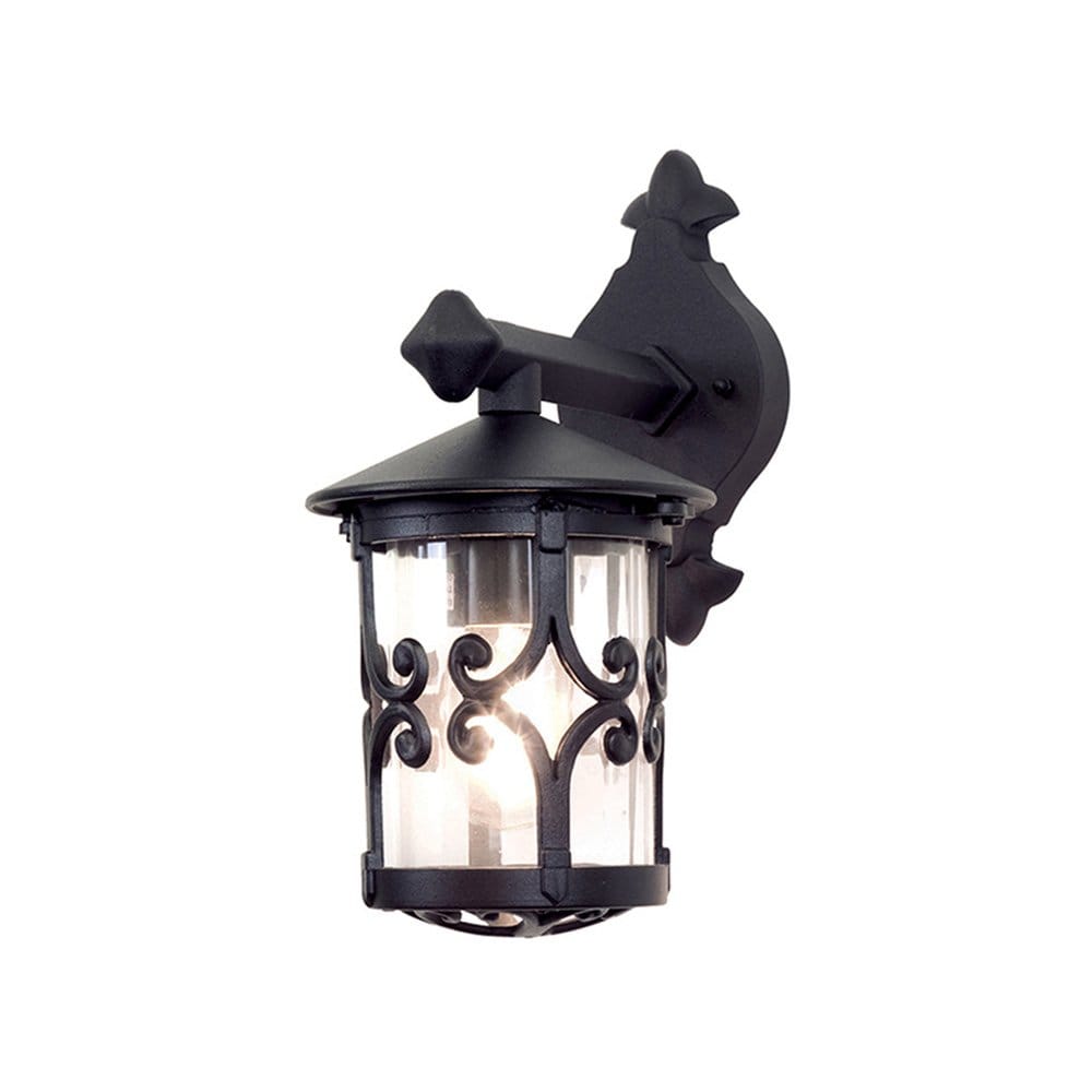 Elstead Hereford Single Wall Down Lantern - Black