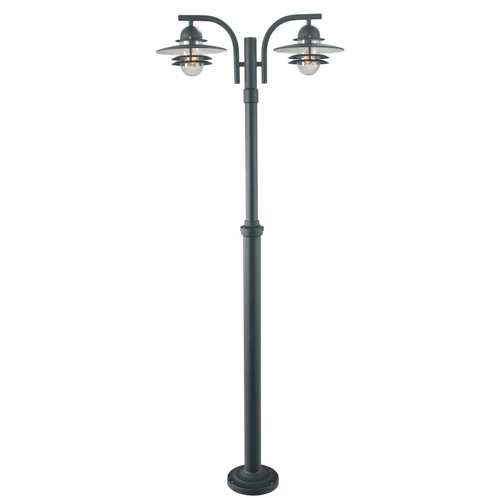 Norlys Oslo 2 Light Lamp Post - Black
