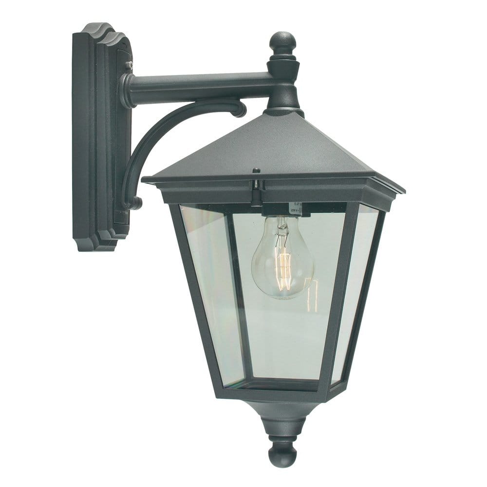 Norlys Turin Single Down Wall Lantern - Black