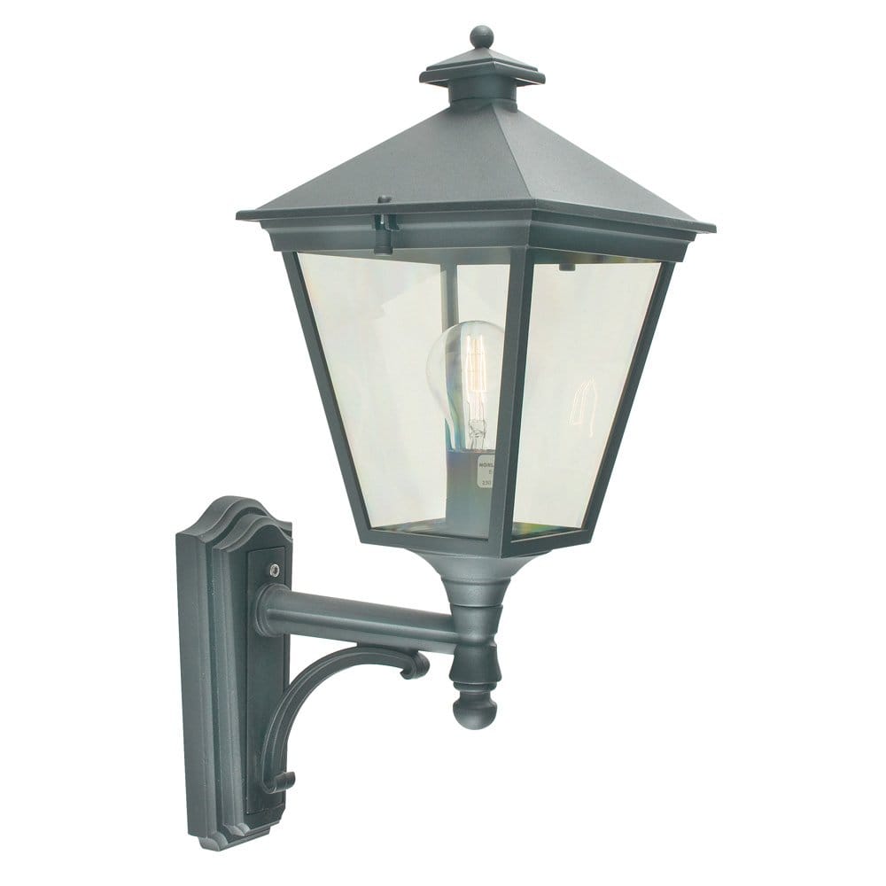 Norlys Turin Single Up Wall Lantern - Black