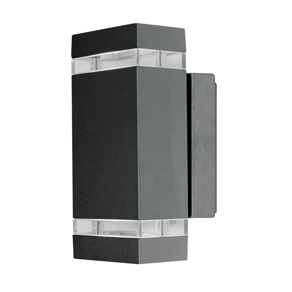 Elstead Jannik 2 Light Tall LED Wall Light - Dark Grey