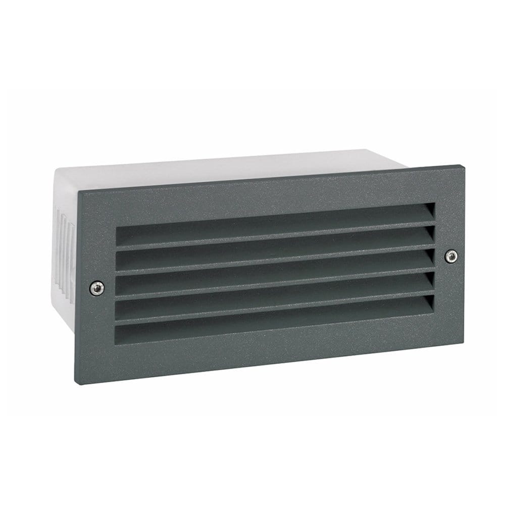 Norlys Grimstad LED Recessed Louvre Wall Light - Graphite