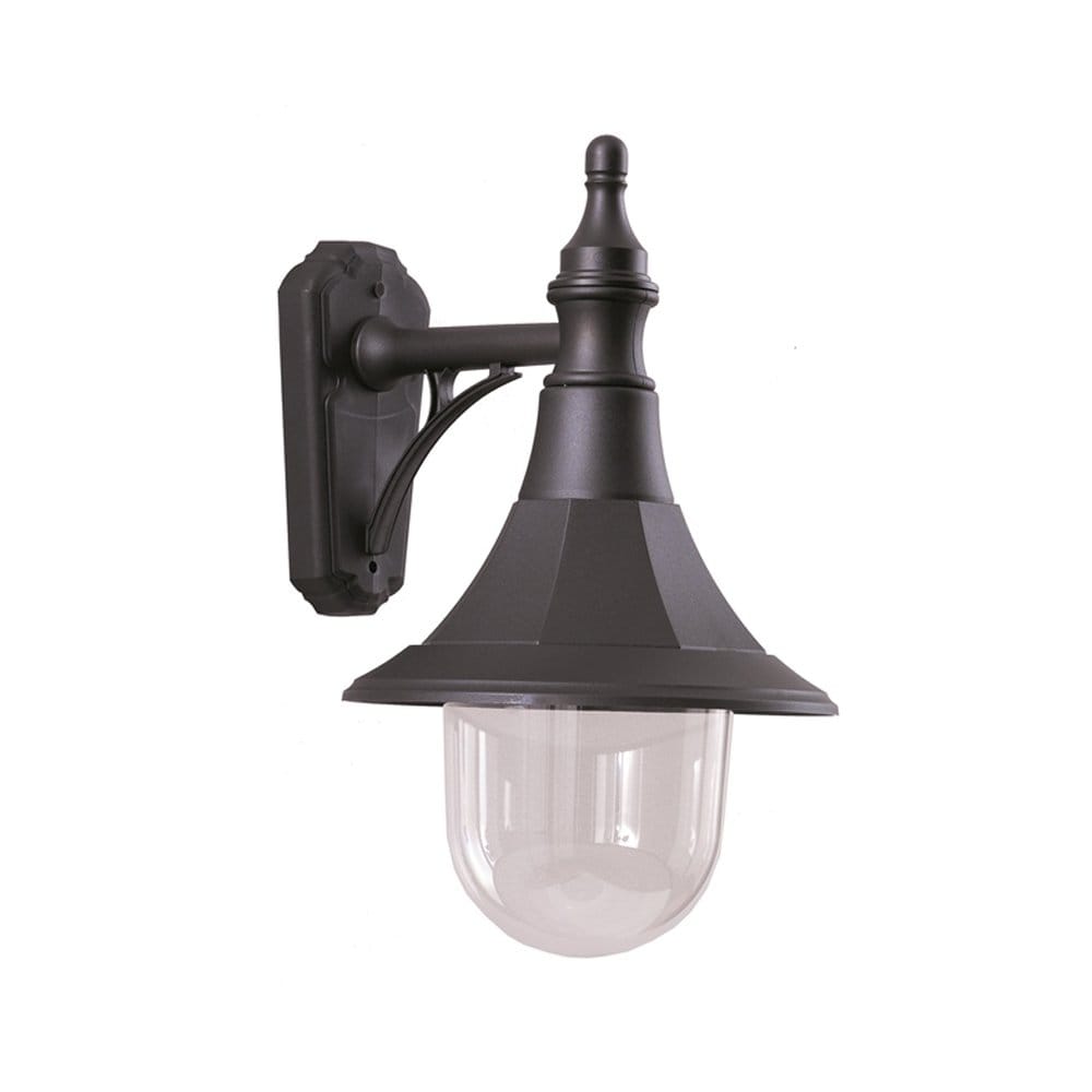 Elstead Shannon Single Down Wall Lantern - Black