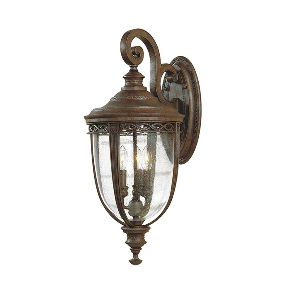 Feiss English Bridle 3 Light Large Wall Lantern - British Bronze