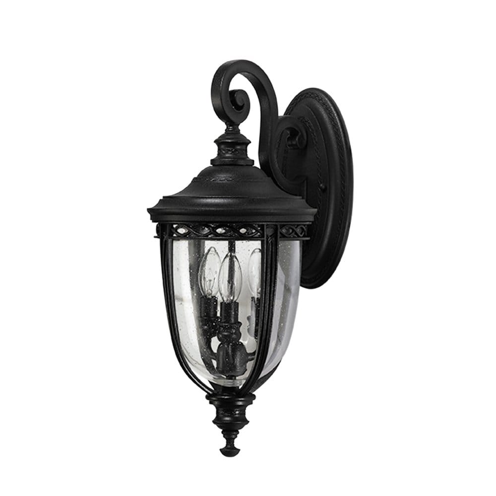 Feiss English Bridle 3 Light Medium Wall Lantern - Black