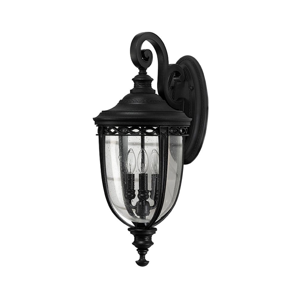 Feiss English Bridle 3 Light Large Wall Lantern - Black
