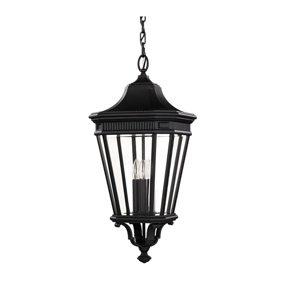 Feiss Cotswold Lane 3 Light Large Chain Lantern - Black