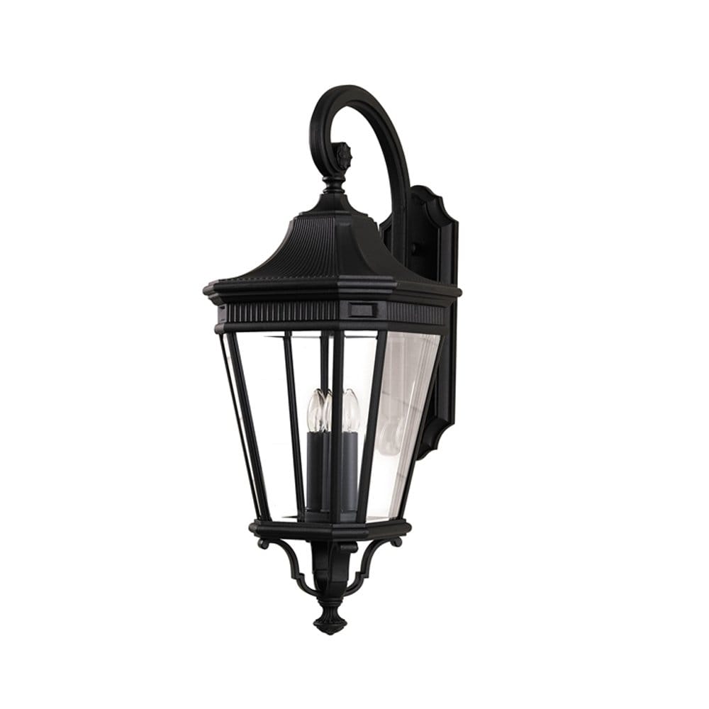 Feiss Cotswold Lane 3 Light Large Wall Lantern - Black