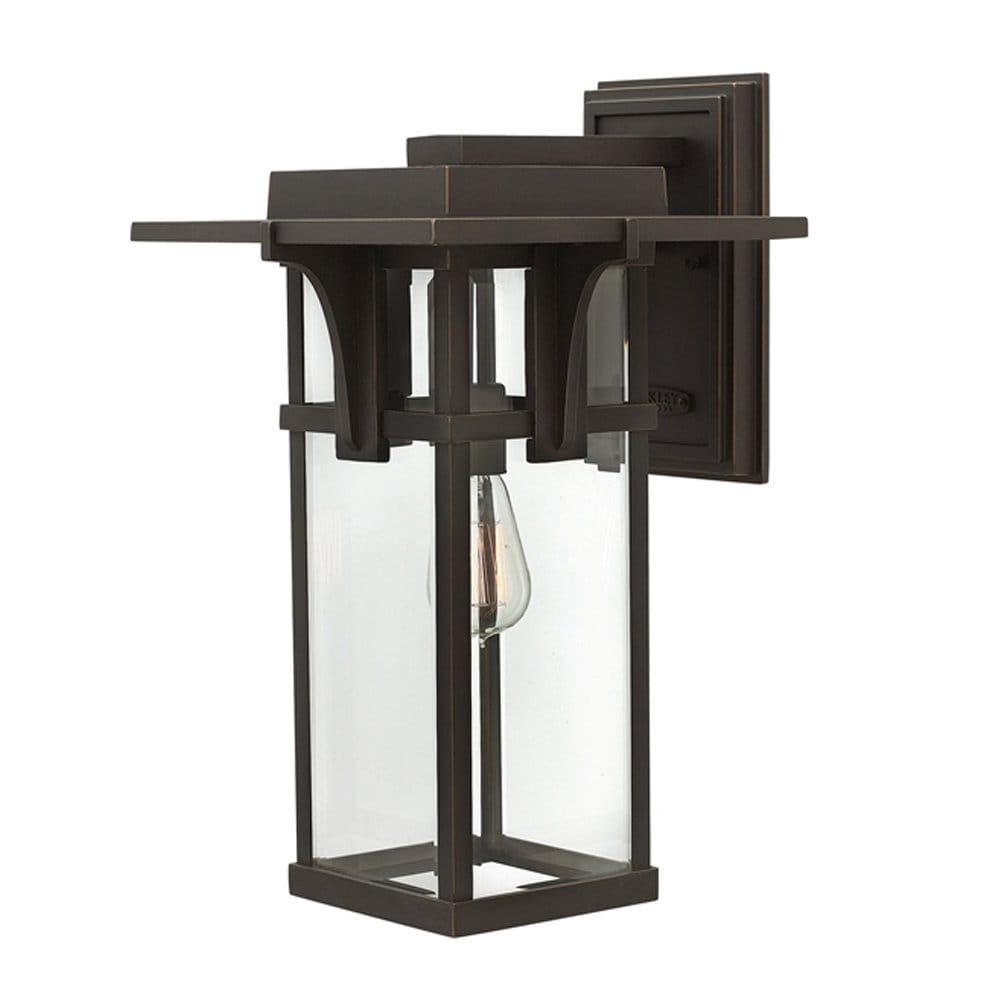Hinkley Manhattan Single Large Wall Lantern - Oil Rubbed Bronze