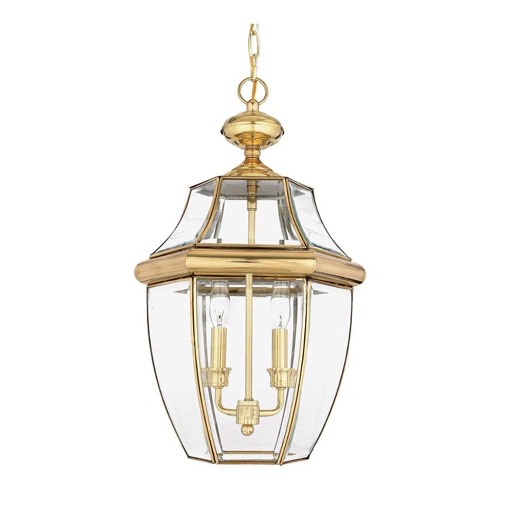 Quoizel Newbury 2 Light Large Chain Lantern - Polished Brass