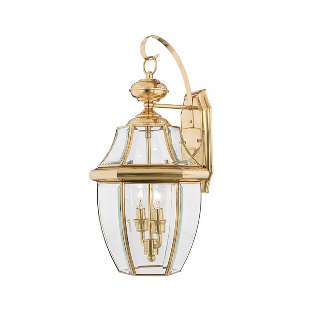 Quoizel Newbury 2 Light Large Wall Lantern - Polished Brass