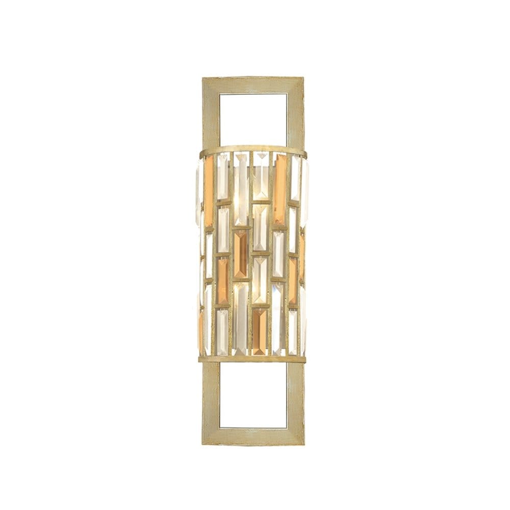 Hinkley Gemma 2 Light Tall Wall Light - Silver Leaf