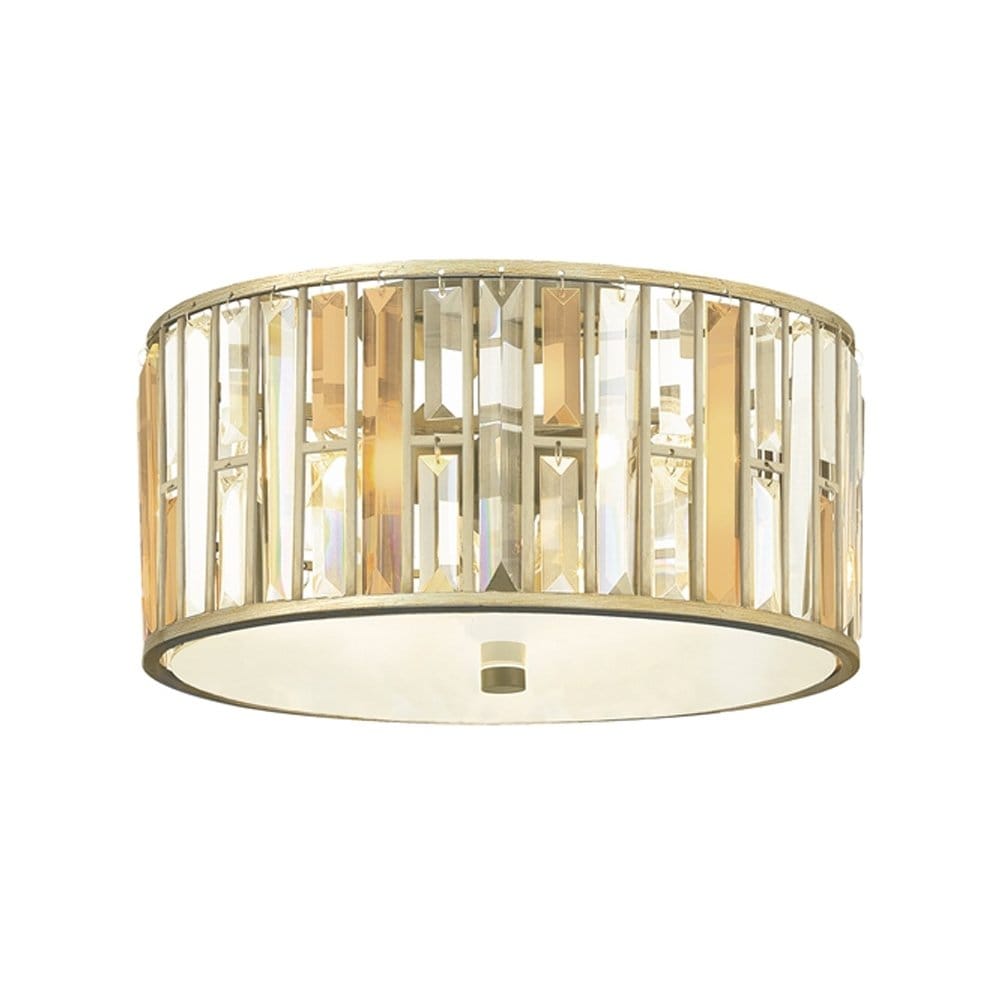 Hinkley Gemma 3 Light Flush Fitting - Silver Leaf