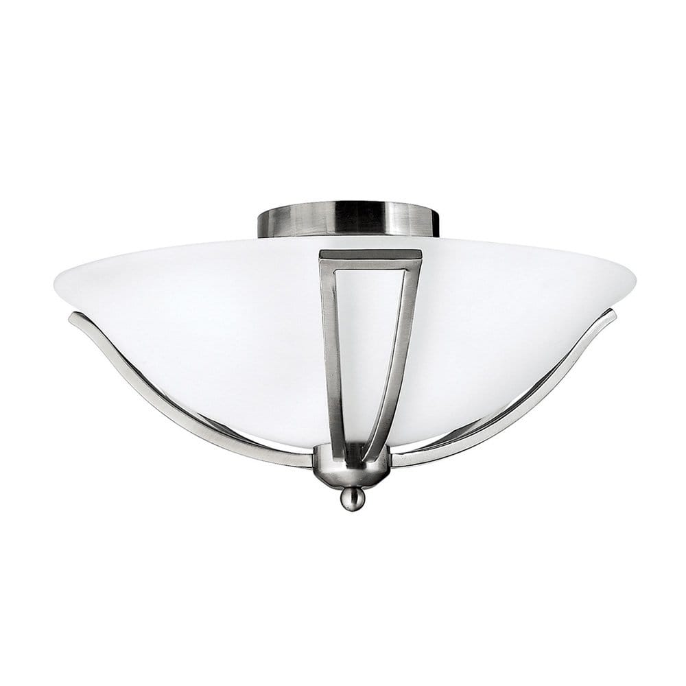 Hinkley Bolla 2 Light Flush Fitting - Brushed Nickel