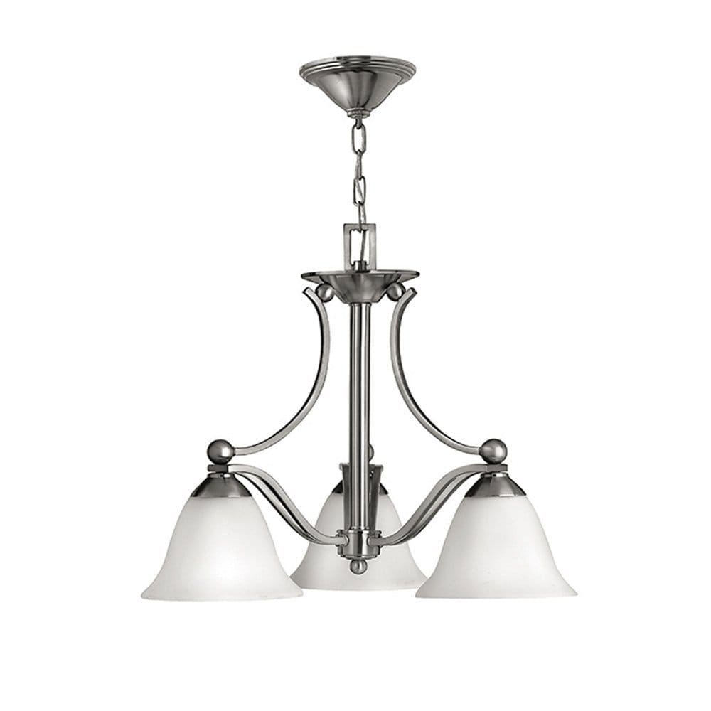 Hinkley Bolla 3 Light Chandelier - Brushed Nickel