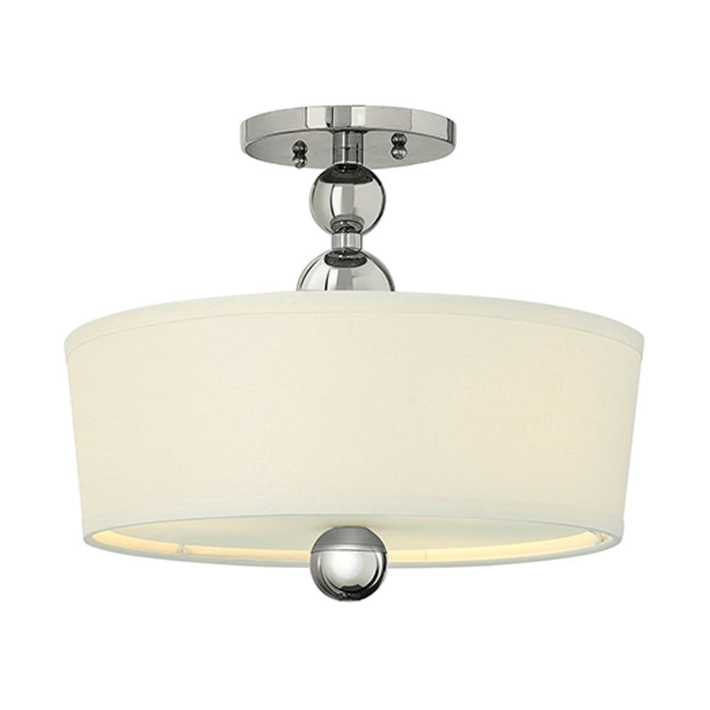 Hinkley Zelda 3 Light Semi-Flush Fitting - Polished Nickel