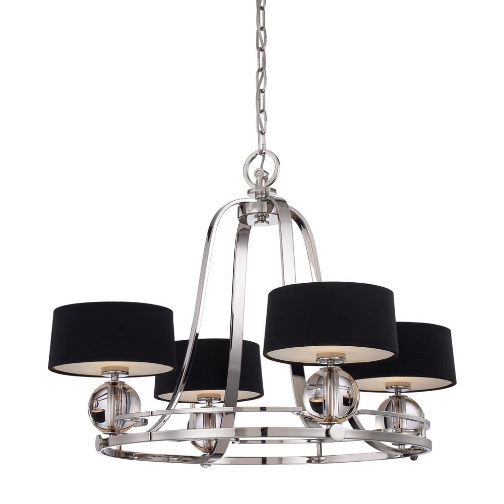 Quoizel Uptown Gotham 4 Light Chandelier - Imperial Silver