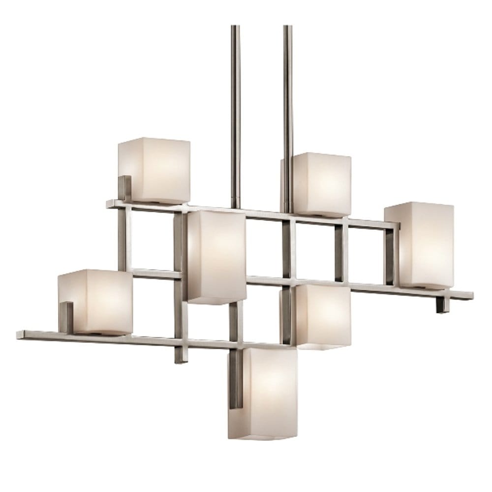 Kichler City Lights 7 Light Linear Chandelier - Classic Pewter