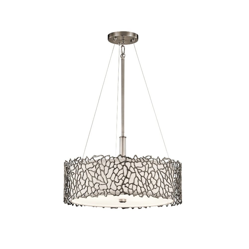 Kichler Silver Coral 3 Light Duo-Mount Pendant - Classic Pewter
