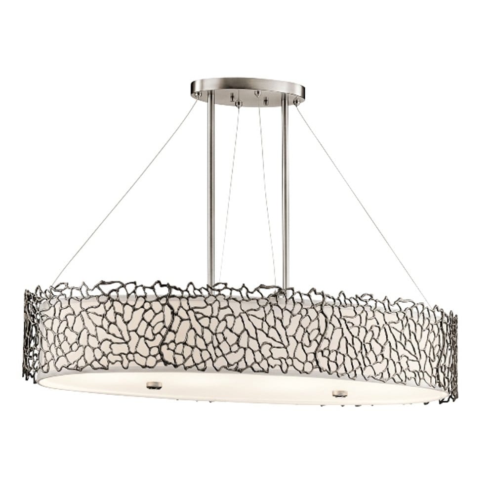 Kichler Silver Coral 4 Light Oval Island Light - Classic Pewter