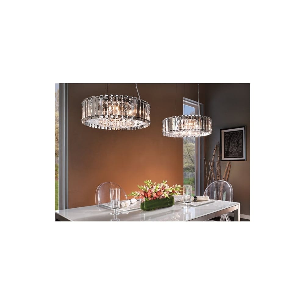 Kichler Crystal Skye 6 Light Bathroom Pendant - Chrome