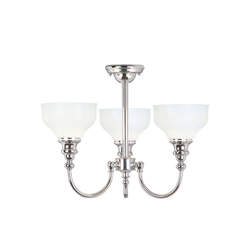 Elstead Cheadle 3 Light Bathroom Semi-Flush Fitting - Polished Chrome