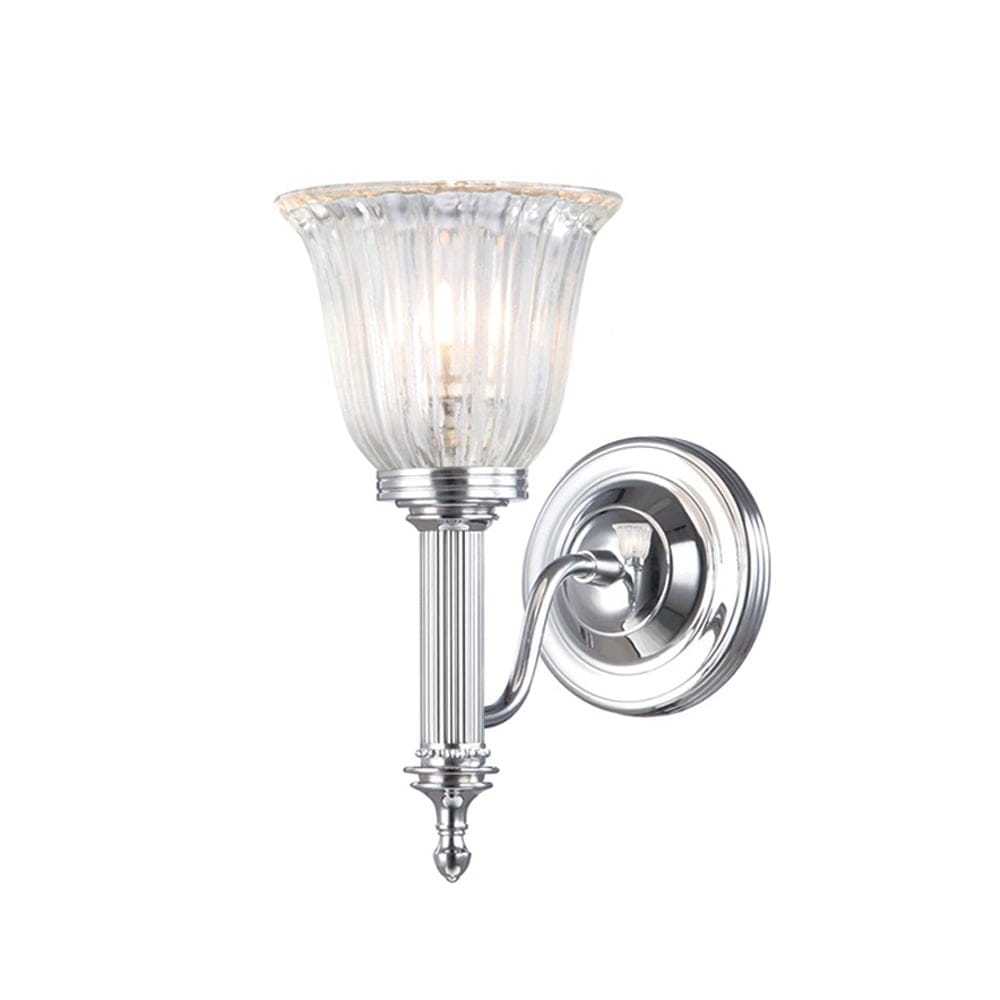 Elstead Carroll Single Bathroom Wall Light - Polished Chrome