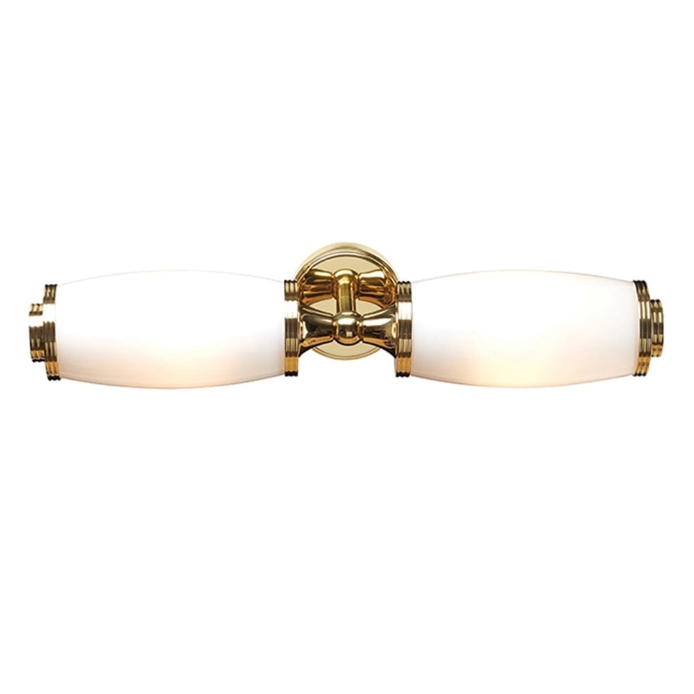 Elstead Eliot Two Light Bathroom Wall Light - Polished Brass