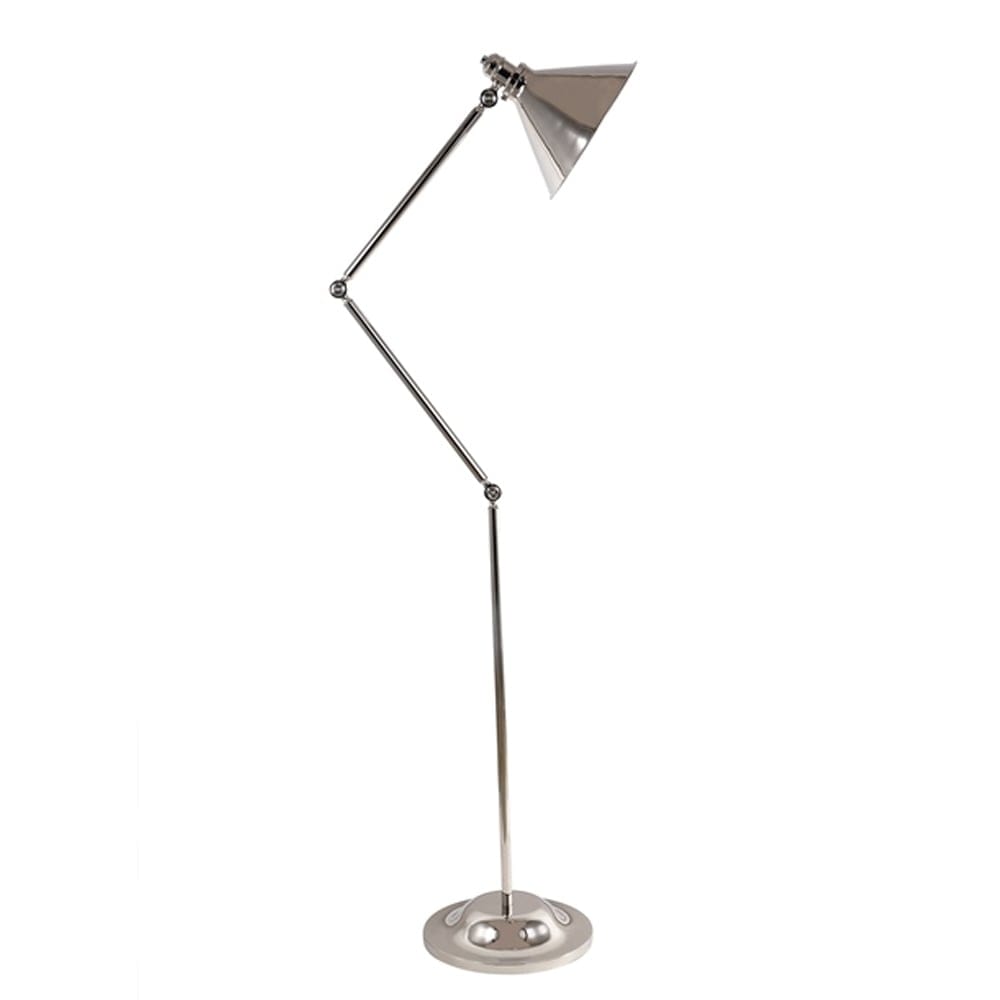 Elstead Provence Single Floor Lamp - Polished Nickel