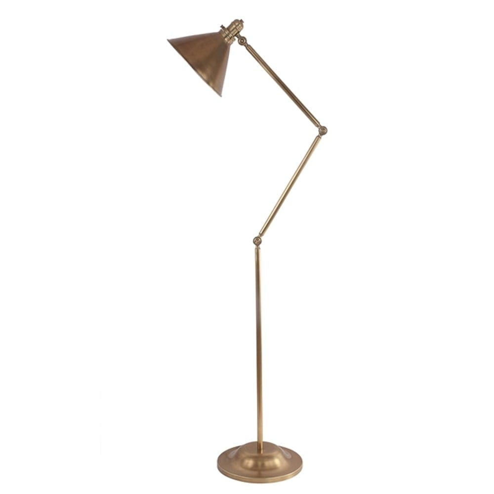 Elstead Provence Single Floor Lamp - Aged Brass