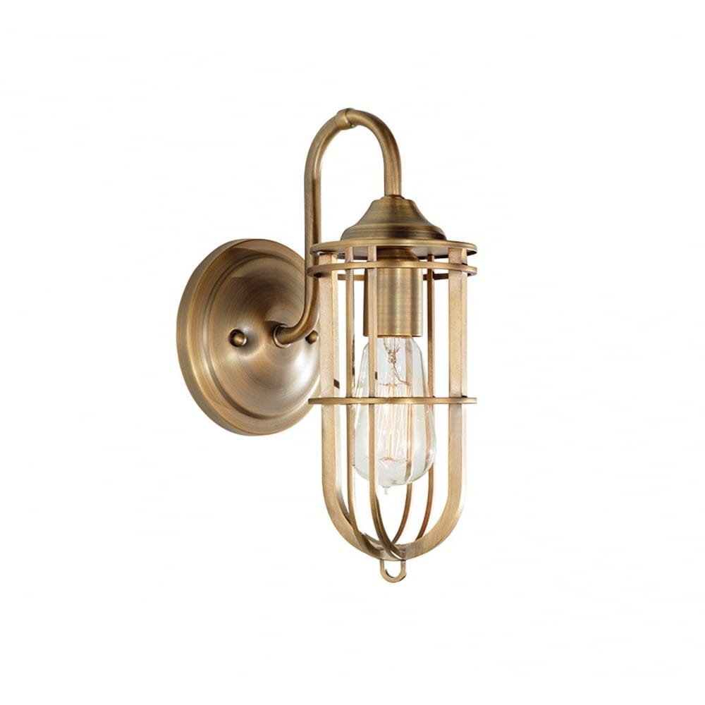 Feiss Urban Renewal Single Wall Light - Dark Antique Brass