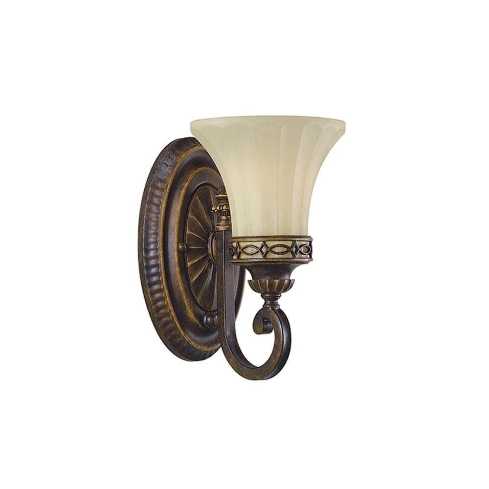 Feiss Drawing Room Single Wall Light - Walnut