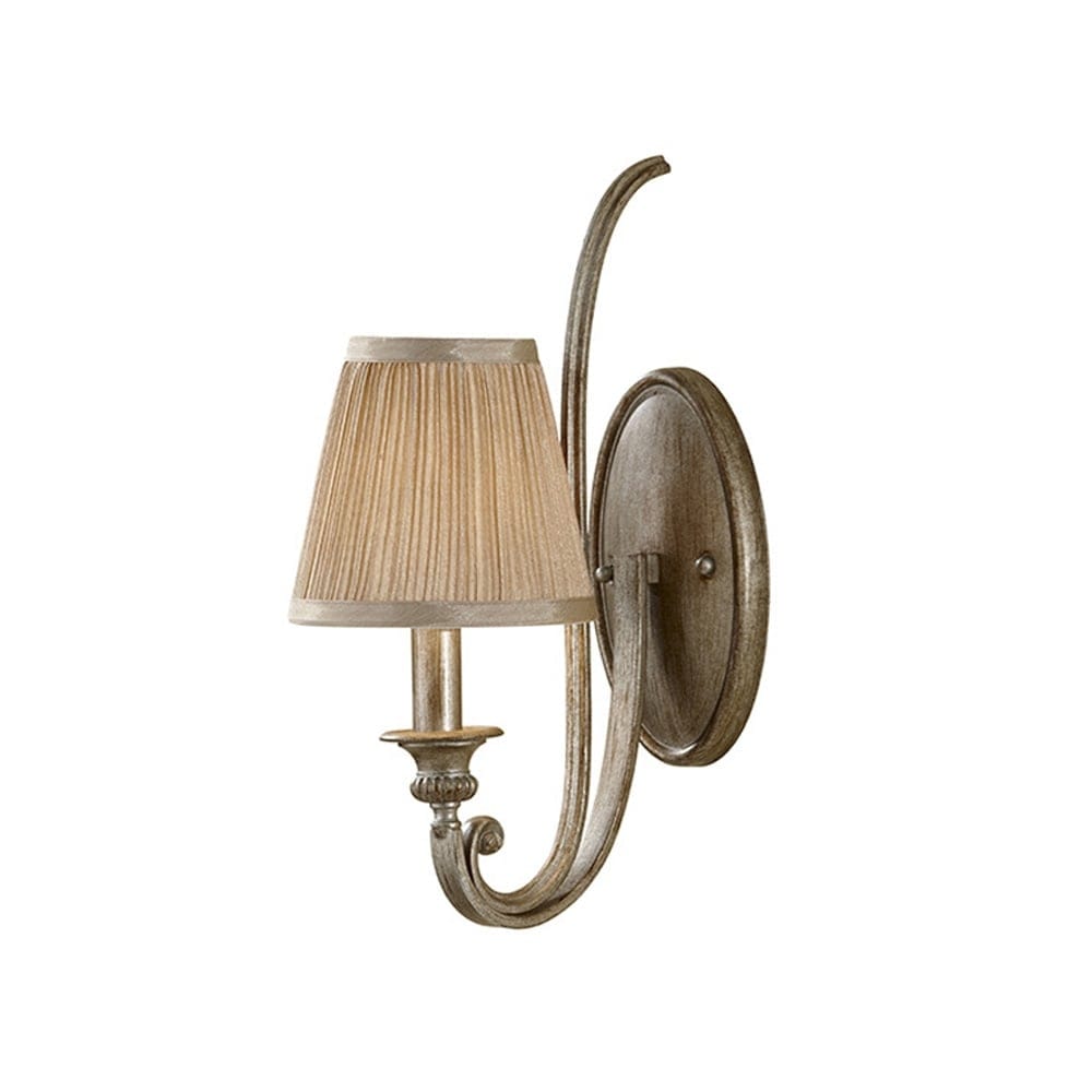 Feiss Abbey Single Wall Light - Silver Sand