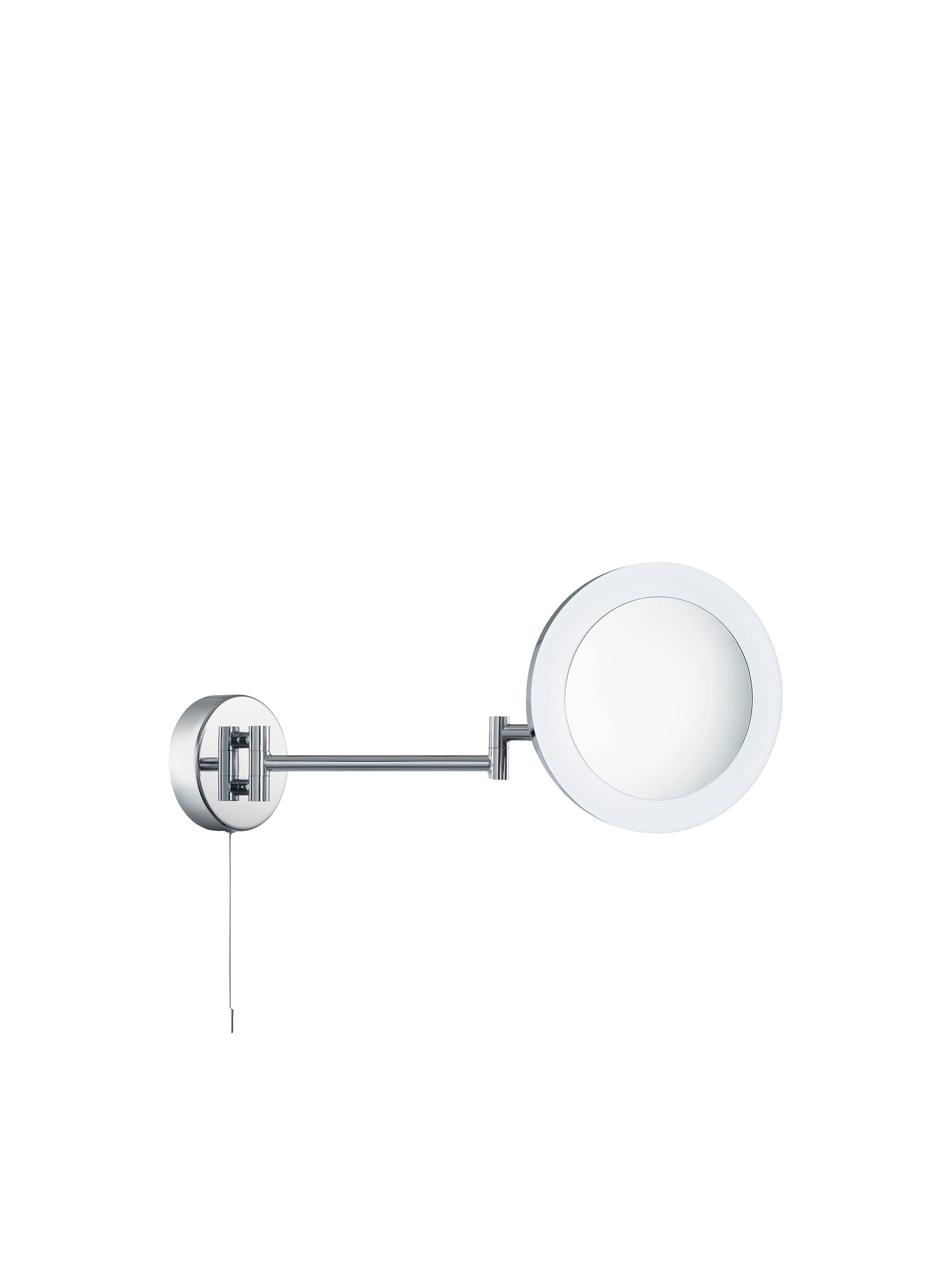 Searchlight IP44 Chrome Illuminated Adjustable Bathroom Magnifying Mirror