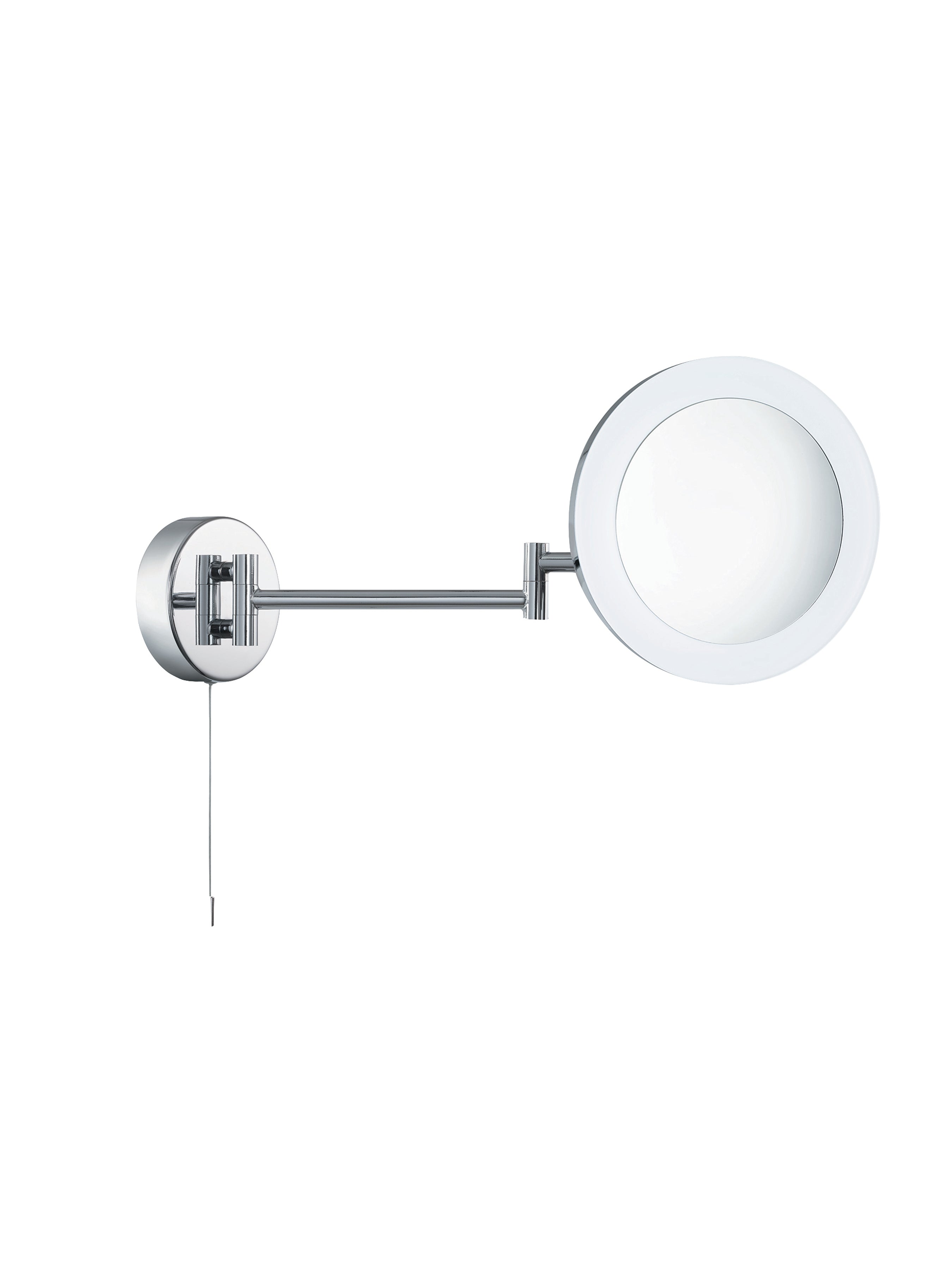 Searchlight IP44 Chrome Illuminated Adjustable Bathroom Magnifying Mirror