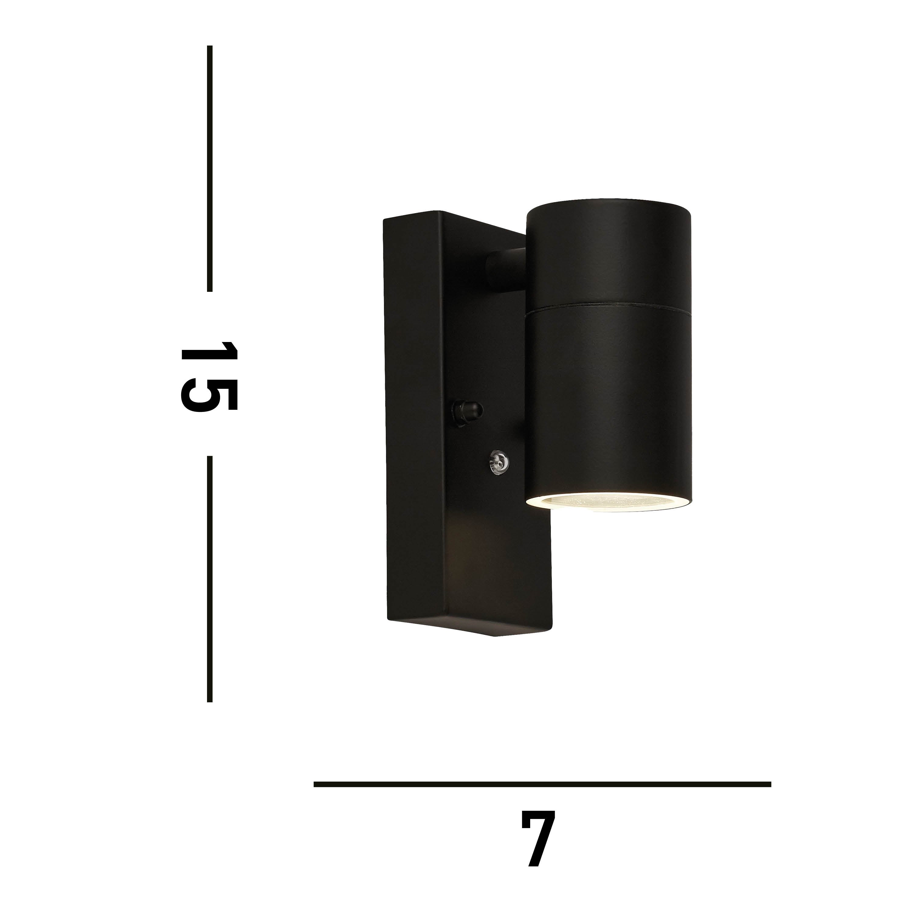 Searchlight Raymond Outdoor Wall Light - Black Metal