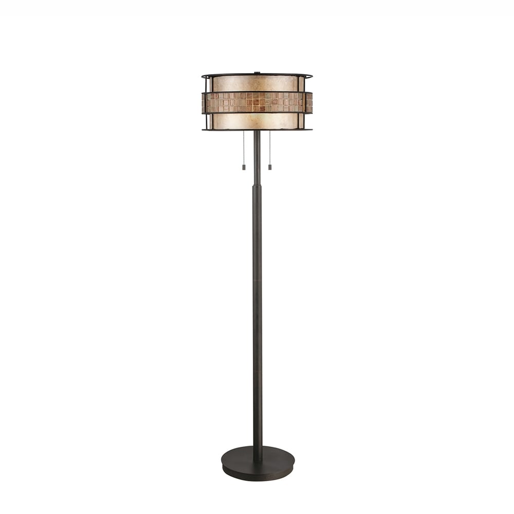 Quoizel Laguna 2 Light Floor Lamp - Renaissance Copper