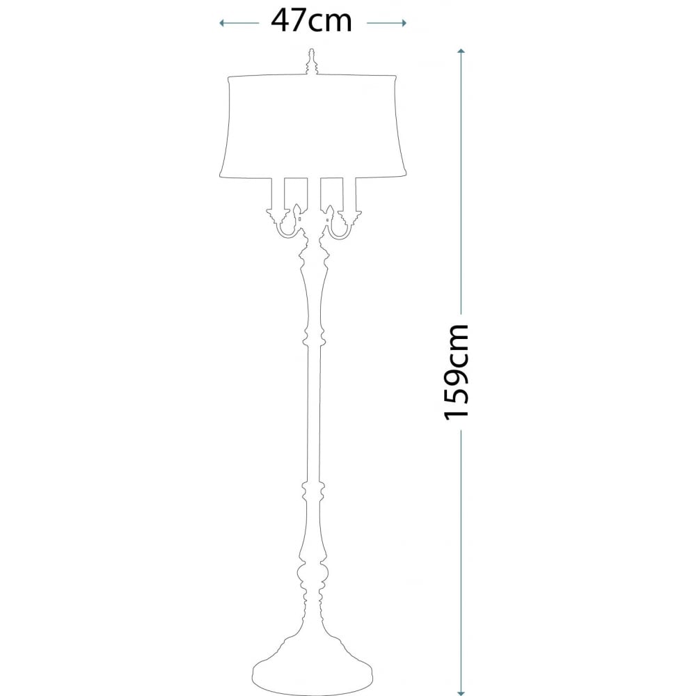 Feiss Gibson Single Floor Lamp - Cambridge Crackle