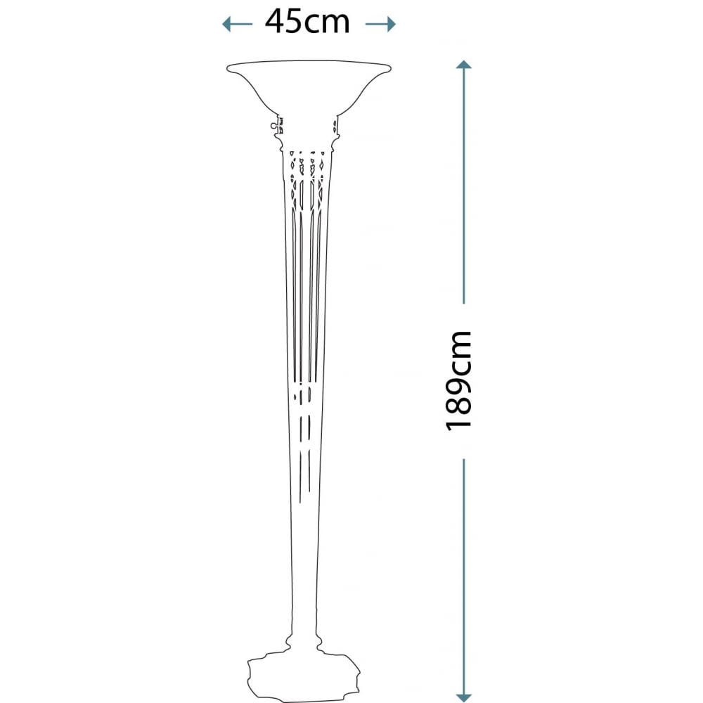 Feiss Opera Single Torchiere Floor Lamp - Firenze Gold