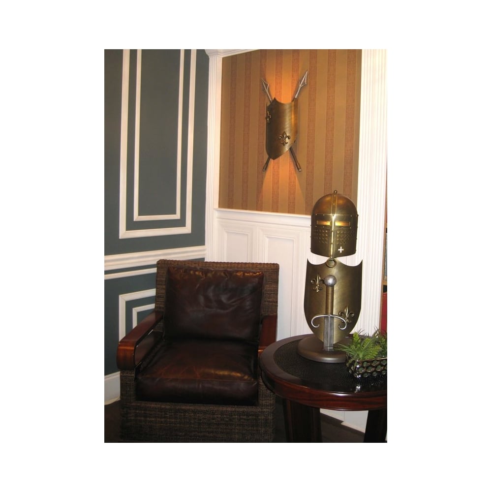 Elstead Crusader Single Table Lamp - Burnished Bronze