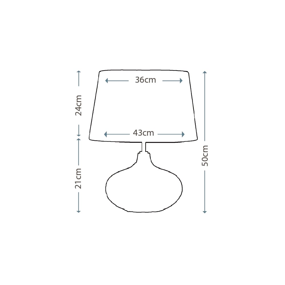 Elstead Laguna Single Small Lamp - Turquoise & Graphite